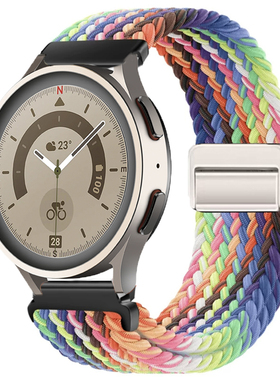 适用华为gt4表带gt5pro编织gt3尼龙gt4表带gt3prowatch4pro磁吸watch3男女gs3i荣耀4pro平头编织手表22mm20mm