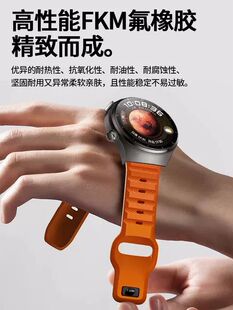 22mm 高级gt2e 适用华为Watch4手表4pro表带GT4氟橡胶gt3智能GT2PRO男女3pro运动buds硅胶荣耀magic2 46mm夏季