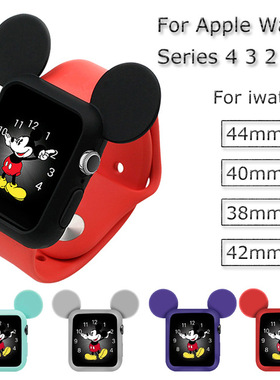 适用Apple Watch7/8/9苹果手表壳SE软iwatch11代防摔保护套iphone watch10米奇卡通保护壳可爱女44/41/45mm46