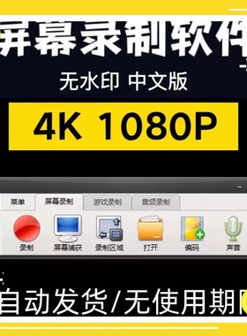 电脑录屏绿色小软件屏幕声音录像录制模式工具1080P无水印MP4格式