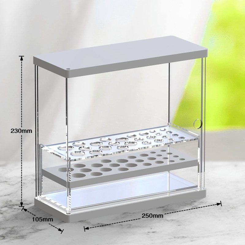 创意带门化妆刷桶桌面多功能亚克力收纳盒化妆品防尘美妆眉笔架子,收纳整理,桌面收纳盒,淘宝优惠券,粉丝福利购,淘宝优惠卷