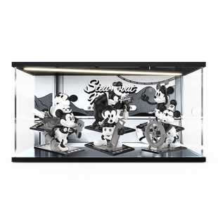 适用POPMART泡泡玛特迪士尼威利号汽船系列手办盲盒亚克力展示盒