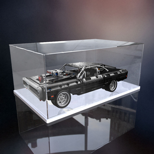 亚克力防尘盒 适用乐高42111道奇战马速度与激情防尘盒手办收纳盒