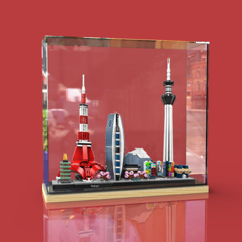 东京天际线lego亚克力透明展示盒