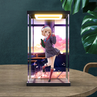 适用FURyU TENITOL 虚拟主播 时雨羽衣手办回型灯透明防尘收纳盒