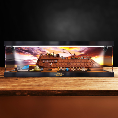 亚克力可开门展示盒适用乐高 星球大战 75397 贾巴的豪华风帆游艇