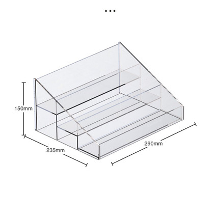 透明亚克力香水架阶梯形化妆品置物架护肤品展示盒多层桌面收纳盒