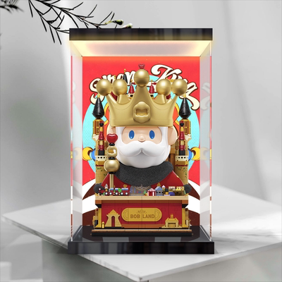 灯箱亚克力收纳盒适用AREAX砖区寻找独角兽FARMERBOB国王大体积木