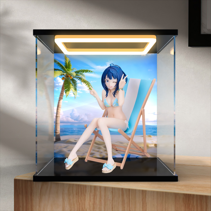 亚克力防尘盒透明收纳盒适用败北女角太多了 八奈见杏菜泳装 手办