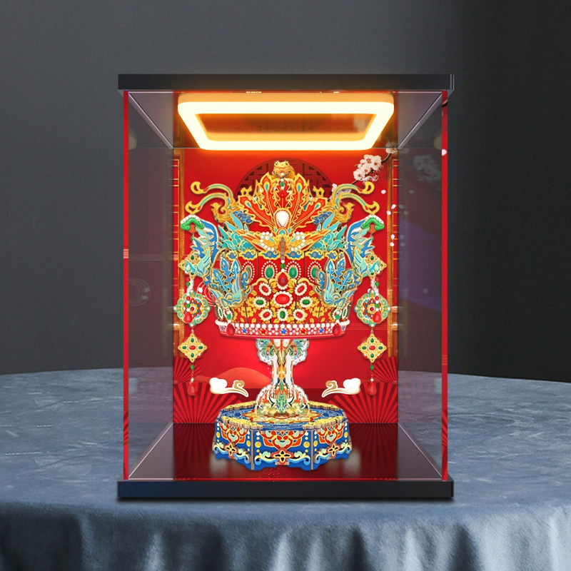 亚克力模型防尘收纳盒适用同趣有凤来仪展示盒八音盒凤冠积木