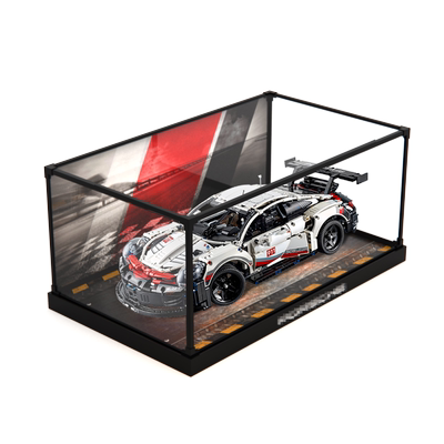 适用 42096 科技系列机械组保时捷911RSR合金框亚克力展示盒