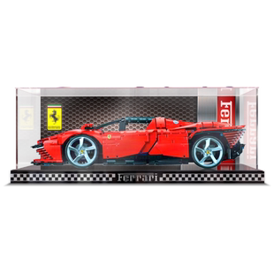 适用乐高42143法拉利超级跑车赛车亚克力展示盒防尘盒手办收纳盒