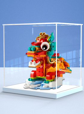 适用乐高LEGO 40611新春限定生肖方头龙积木开门展示盒