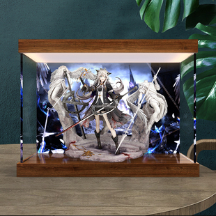 适用明日方舟 拉普兰德 典雅噩兆手办潮玩模型灯箱款亚克力收纳盒