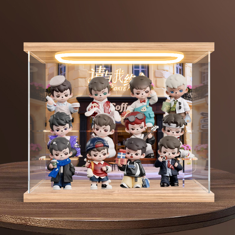 适用Rayan请与我约会盲盒哥哥五代潮玩手办摆件礼物亚克力收纳盒