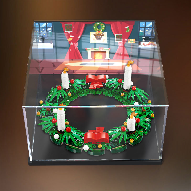 适用乐高40426圣诞花环玩具积木