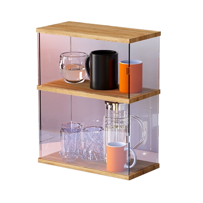 桌面收纳盒杯子防尘柜