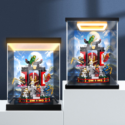 亚克力展示盒适用71866幻影忍者15周年忍者道场积木模型收纳盒