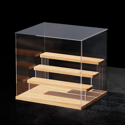 盲盒展示架亚克力透明防尘手办收纳盒泡泡玛特展示盒小摆件展示柜