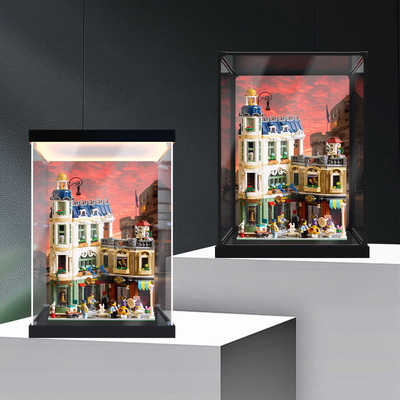 冰鹏适用乐高ICONS系列11371购物大街建筑街景模型高清彩绘收纳盒