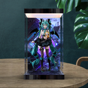 灯箱 高清展示盒适用初音未来 小浣熊拉斯卡尔 恶魔 亚克力收纳盒