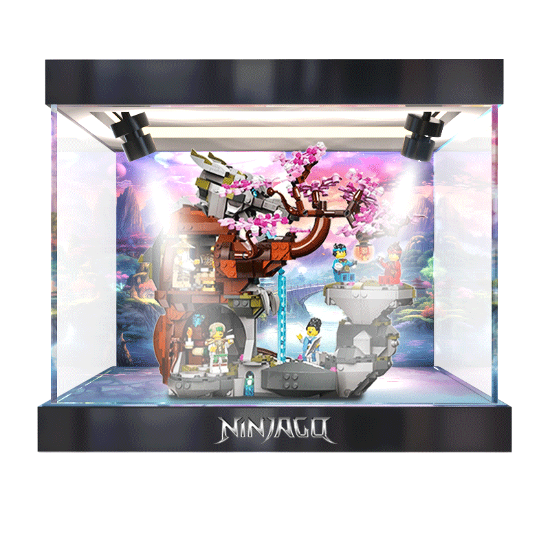 亚克力透明收纳盒适用乐高71819幻影忍者神龙石殿积木模型展示柜