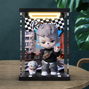 灯光款防尘收纳盒 适用TNT SPACE Rayan遛狗 吊卡 潮玩手办模型