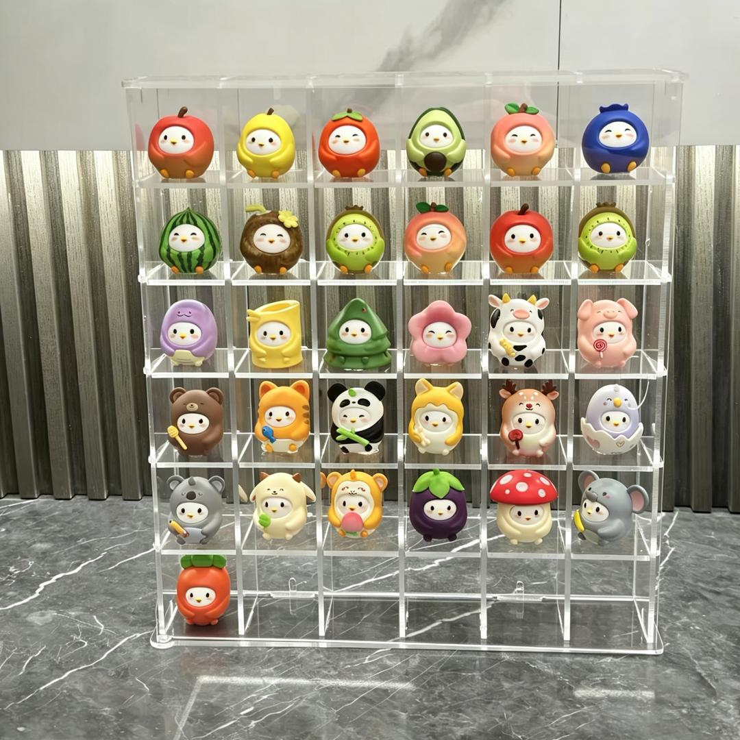 蚂蚁庄园小鸡展示盒挂墙小鸡盲盒收纳萌粒分层置物架小摆件陈列架