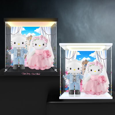 冰鹏适用HelloKitty&DearDaniel世纪婚礼毛绒公仔礼物收纳盒