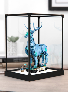 亚克力手办收纳盒适用乐高76414守护神咒雄鹿守护神 防尘盒展示盒