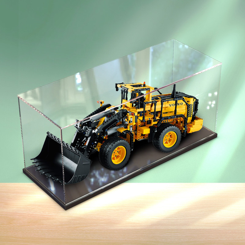 亚克力防尘乐高42030 沃尔沃轮式装载机模型玩具透明展示盒