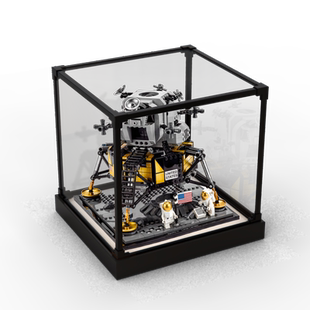 亚克力展示盒 阿波罗11号登月舱适用乐高10266积木模型合金防尘罩