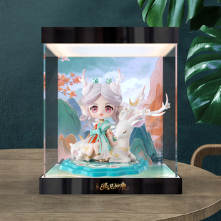 适用王者荣耀 遇见神鹿瑶Q版手办手办模型亚克力灯箱高清展示盒