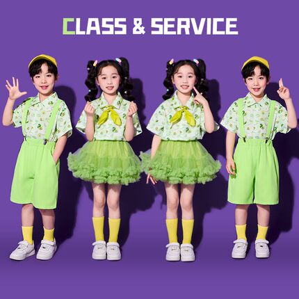 六一儿童啦啦队演出服小学生运动会服装幼儿园毕业照合唱表演班服