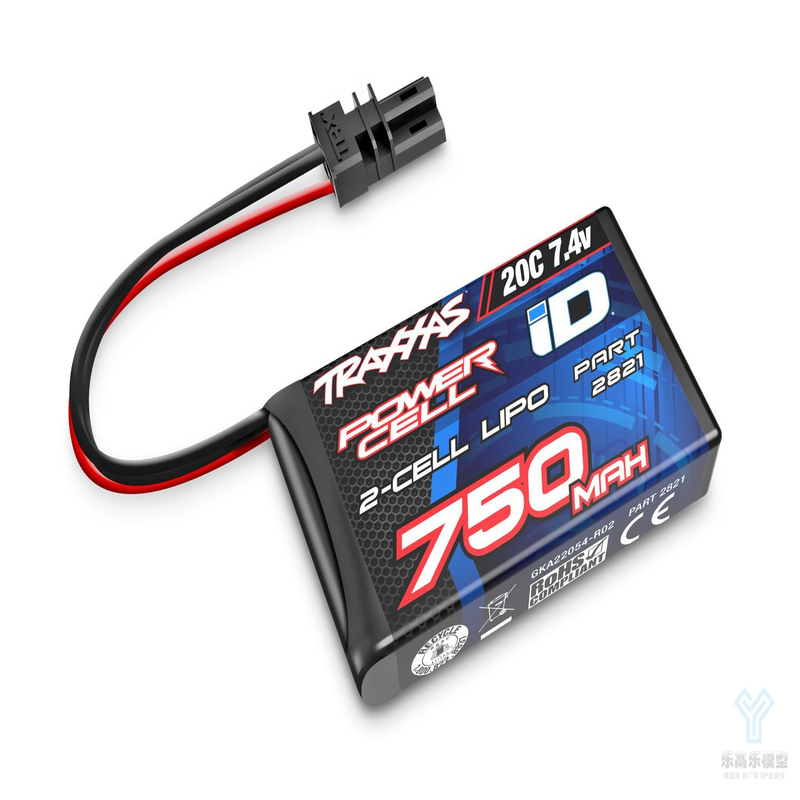 TRAXXAS 750mAh 1000 7.4V 2-Cell 20C锂电池1/18TRX4M#2821 2822
