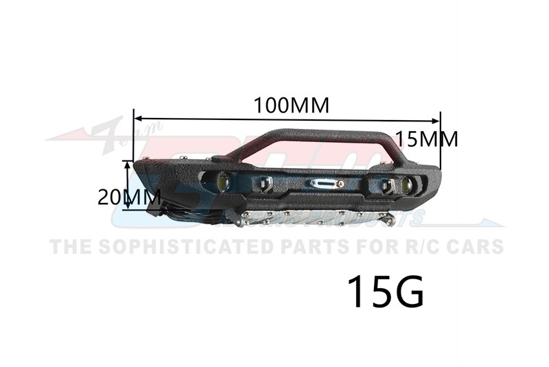 1/18 TRX4M 路虎 烈马通用 十周 尼龙前保险杠 带灯前杠