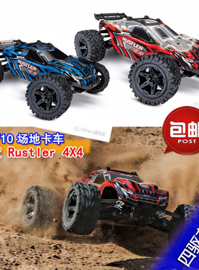 新款TRAXXAS Rustler 1/10 四驱有刷低重心遥控电动越野车67064-1