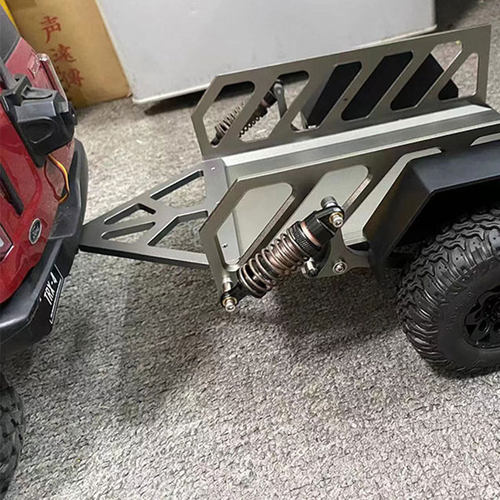 TRX4 SCX10三代 攀爬车 1/10 1/8通用 带避震金属行李拖车 拖板车