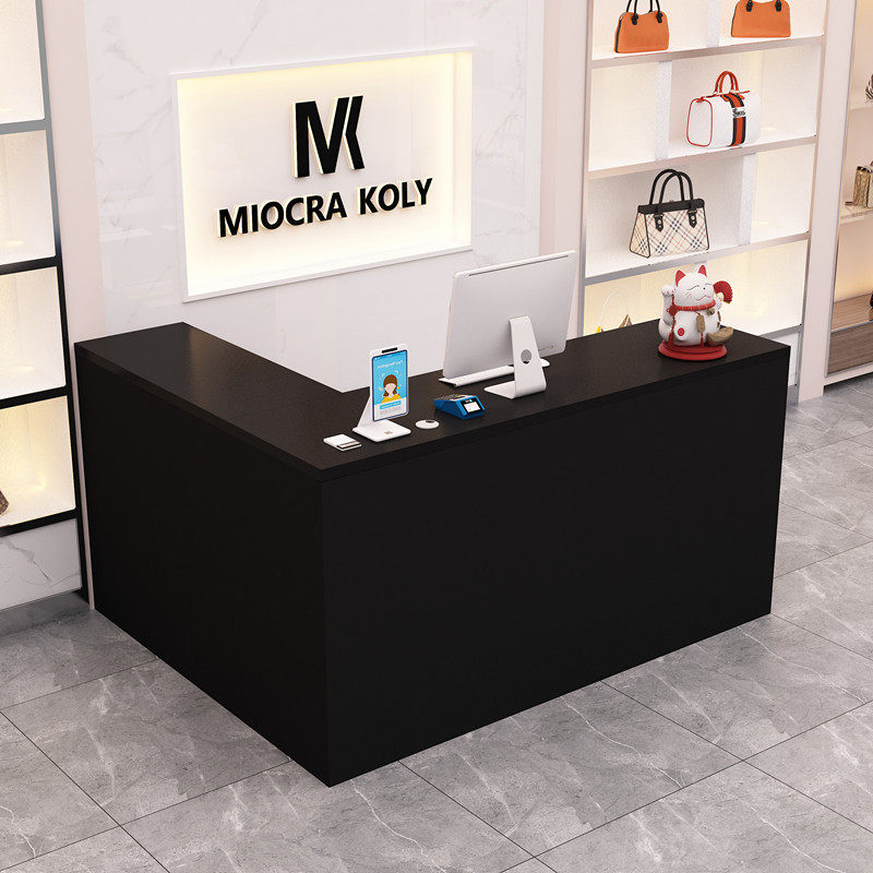 香港澳门包邮奶油风服装店收银柜台转角柜台简约现代法式店铺吧台