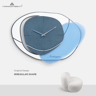 Noridongsan北欧轻奢时钟表挂钟现代简约个性 饰艺术 创意背景墙装