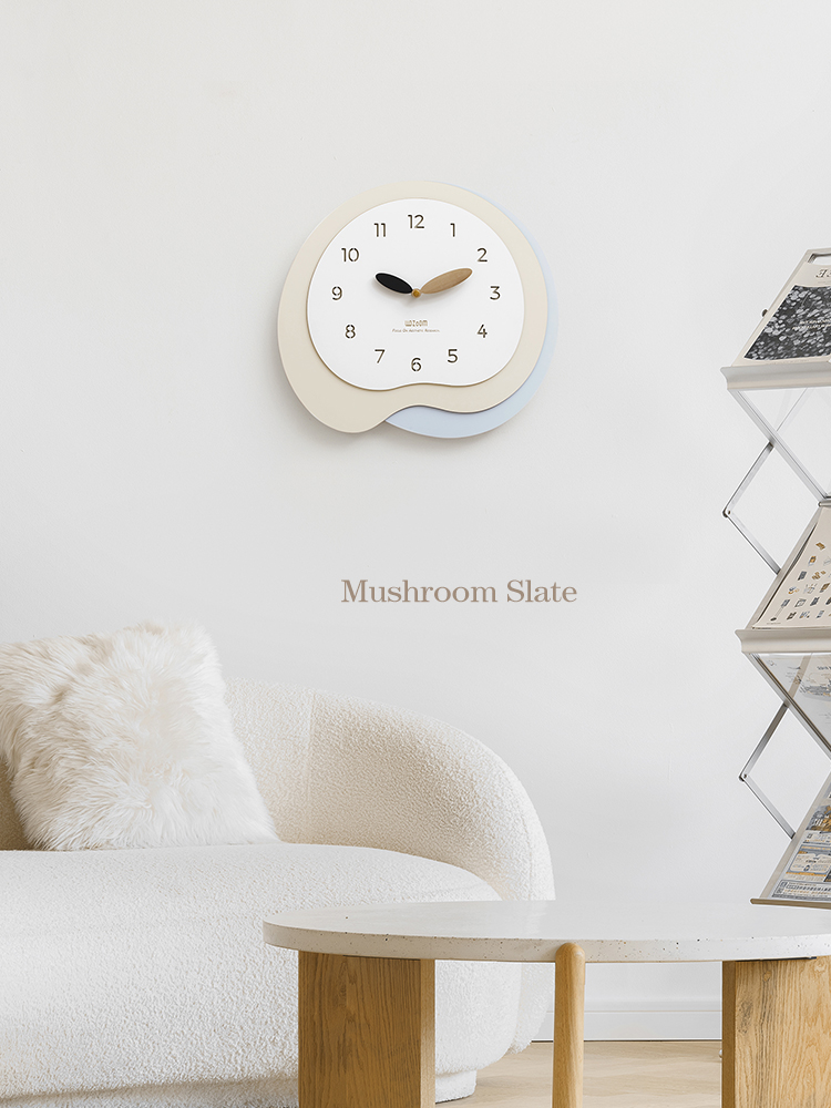 noridongsan no-perforation cream wind clock home clock ornament 2023 new wall clock living room