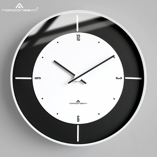 时钟挂墙北欧艺术个性 创意网红挂钟现代简约餐厅静音石英钟表 时尚