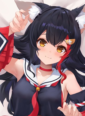 C103 hololive虚拟偶像vtuber播主neta狼少女 二次元等身抱枕套