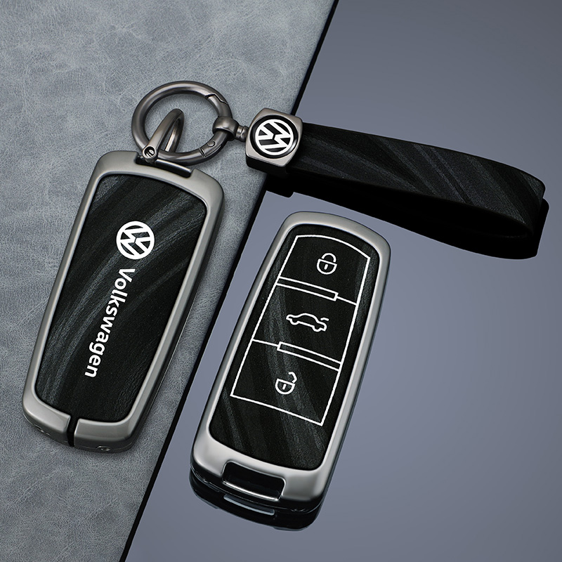 适用大众老迈腾钥匙套b7 13款大众cc高档金属汽车遥控钥匙壳扣包