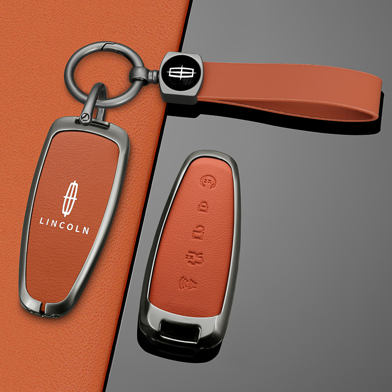 适用于老款林肯钥匙套2016/17款领航员2010款MKX车遥控包金属壳扣