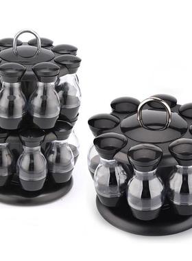16瓶双层旋转调料架厨房调味瓶套装盒罐Carousel spice rack