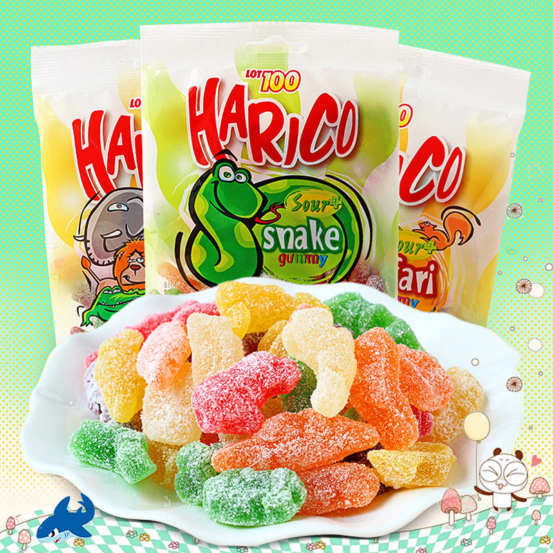 Imported Candy Hundred LOT100 Serpentine Shark Animal-shaped Sour Soft sweets snacks 150gin the Snacks/Nuts/Specialty , Sweets and snacks/Jelly/Pudding , Candy  category - from Buy2taobao.com to provide professional Taobao agent buy service
