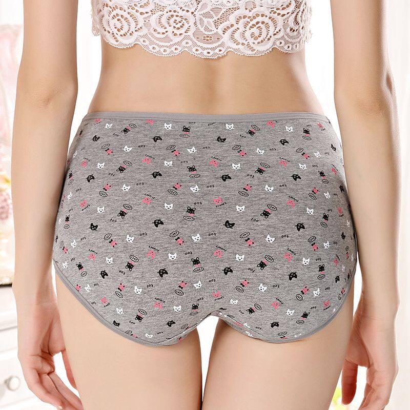女士内裤纯棉中腰100%全