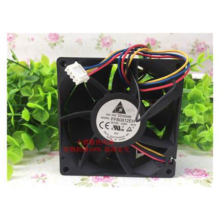 台达 8CM 12V 增压高转速暴力 FFB0812EH 4线PWM温控风扇8025