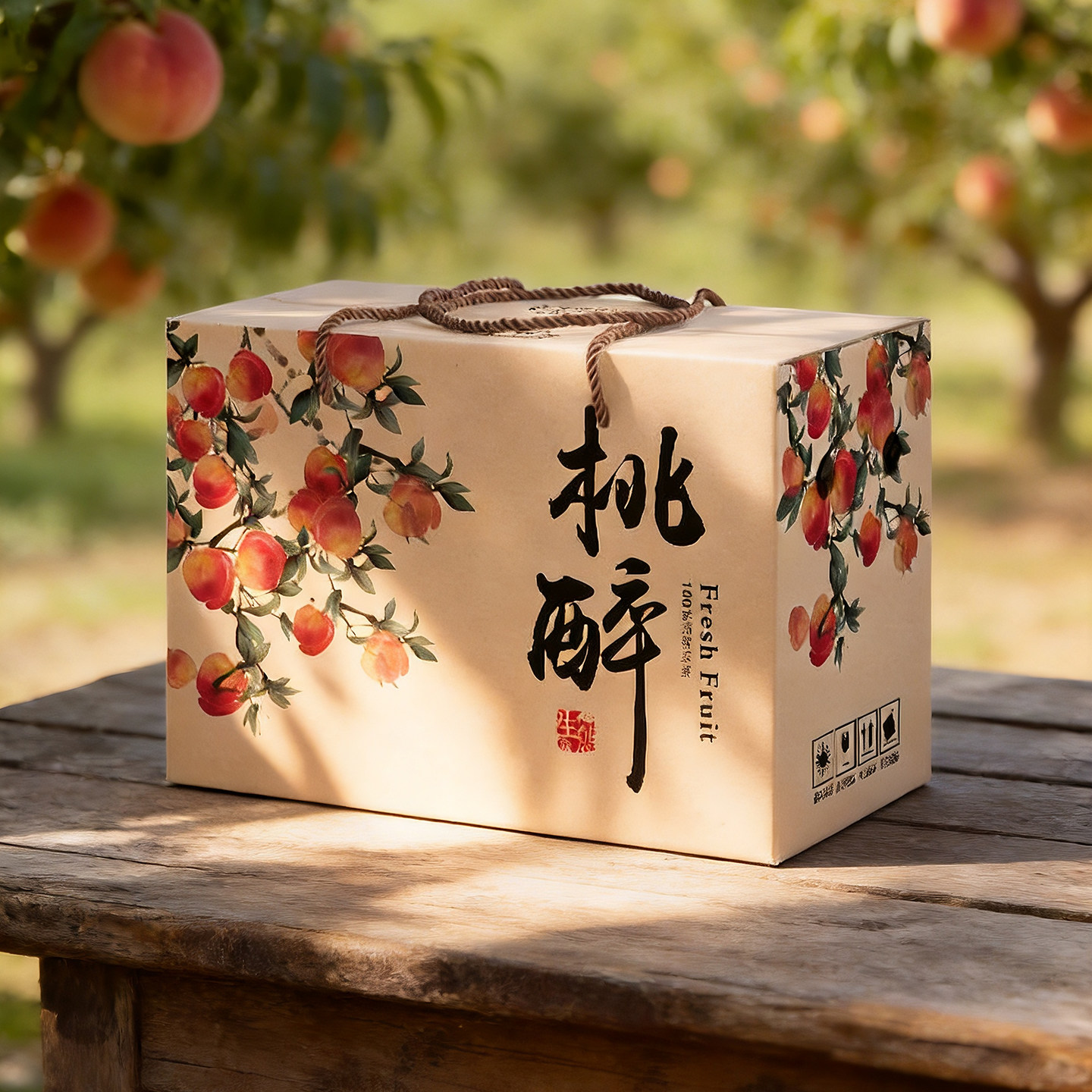 奉化水蜜桃礼盒空盒子水蜜桃箱子包装箱5/10斤装阳山水蜜桃包装盒